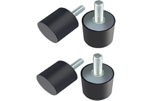 JINLANONLY 4PCS M8x23mm Rubber Shock Mounts Absorber D40mmXH30 Metal Anti Vibration Bobbin Isolator Damper For Boat Car Type VE
