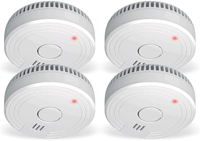 ELRO FS1801 Smoke Detector EN14604 Pack of 4 White