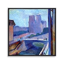 signwin Framed Canvas Wall Art Matisse Guitar Girl Canvas Prints Home Artwork Decoration for Living Room,Bedroom - 16x16 inches