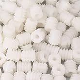 Alamic Plastic Dowel Plastic Hinge Dowel Inserts 0.34"x0.39" Cabinet Door Hinge Dowels 100 Pack