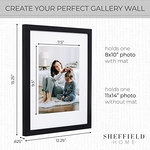Sheffield Home 9 Piece Gallery Wall Frame Set, 11x14 in. matted to 8x10