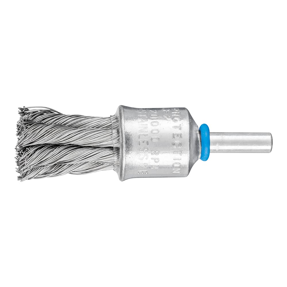 PFERD Brush Brush Braided PBG | Diameter 19 mm Shaft Diameter 6 mm Stainless Steel Wire Diameter 0.35 | 43298010 - for Straight Sanders, Drills, Bending Shafts