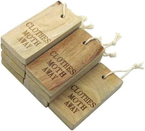 Storage Essentials Fresh Cinnamomum Camphora Old Root Blocks Bedbug and Clothes Moths protection For Closet /Drawer/ Under-Bed Storage - 8 piece