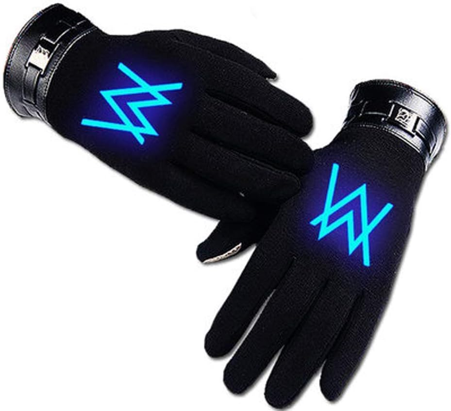 Alan Walker Cosplay Accessories Black Glowing Gloves