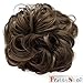 CAISHA Messy Scrunchie Bun Voluminous Wavy Hairpiece Heat-resistant Synthetic Fibres Medium Brown G7A