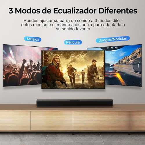 OXS S3 TV Soundbar, Bluetooth 5.0 Home Theater Audio, Dynamic Bass, 3D Surround Sound, Dialogue Enhancement, AUX/Optical/Coaxial Support, Multiple Sound Modes