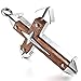 INBLUE Men's Stainless Steel Wood Pendant Necklace Silver Gold Tone Cross -with 23 Inch Chain