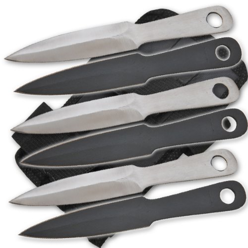 4.75" 6 piece mini ninja kunai combat throwing kni…