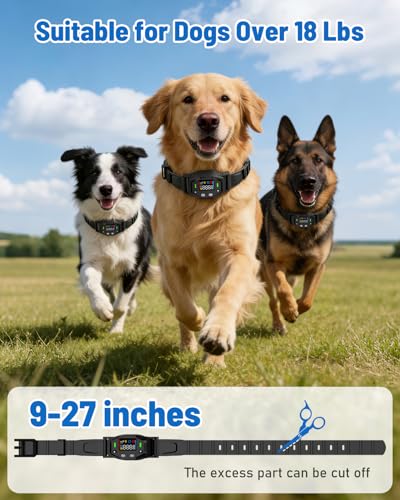 LINCAE GPS Wireless Dog Fence, Electric Dog Collar Fence & Perimeter Containment System, IPX7 Waterproof Collar, 25–999 Yards Radius, Beep Vibration Shock Correction, for Dogs Over 18 lbs