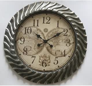 Grande 26 "x26" x3 "Ronda reloj de pared Rústico Vintage decorativo