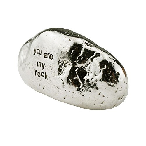 You Are My Rock Gift Idea - Solid Metal Heavy Polished Rock Gift Idea for Him & Her