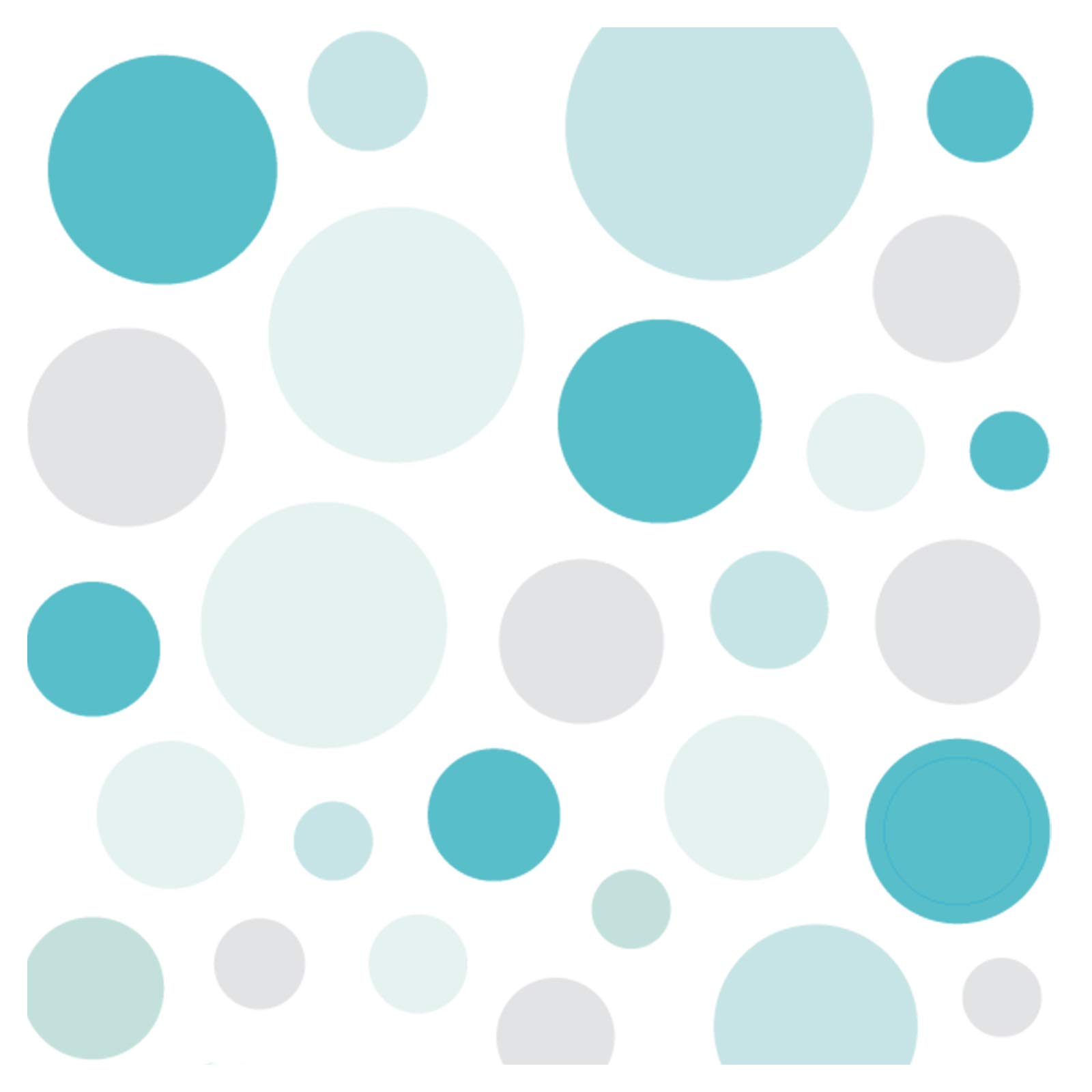 Little Deco DL390 Wall Sticker 86 Dots Children's Room Boys Girls Circles Turquoise Grey Mint Many Colours Wall Sticker Dots Colourful