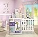 Carter's Zoo Jungle/Safari 4 Piece Crib Bumper, Floral/Lavender/Aqua/White