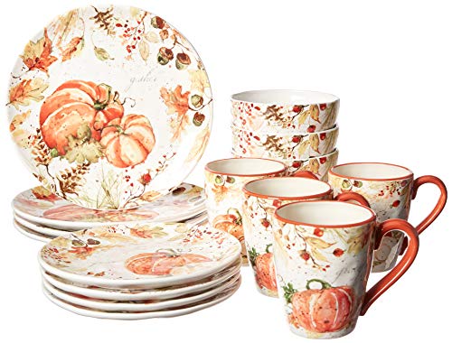 Certified International Harvest Splash 16pc Dinnerware Set,Service for 4 - Used condition - US$101.68