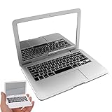 AStorePlus Macbook Air Style Mirror Mini Portable Notebook Creative Make up Mirror, Silver
