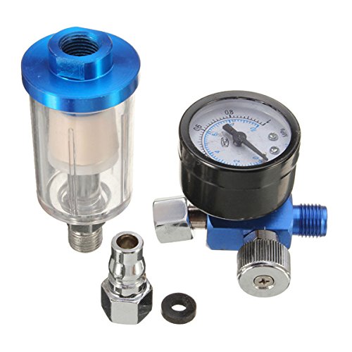 SENREAL Air Regulator with Pressure Gauge Scratch Doctor Spray Gun Air Regulator Gauge Air Filter