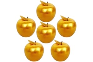 Lorigun 6 Pcs Golden Apples Golden Fruit Crafts Home Decoration Christmas Decor