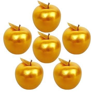 Buy Lorigun 6 Pcs Golden Apples Golden Fruit Crafts Home Decoration Christmas Decor Online At Low Prices In India Amazon In