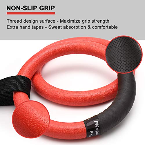 image for PACEARTH Gymnastic Rings 1100lbs Capacity with 14.76ft Adjustable Buck