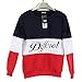 LAISIYI Spring Thin Fleece Different Letter Printed Casual Sweater Mix Color Pullover