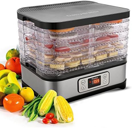 Food Dehydrator Machine, Jerky Dehydrators with Five Tray, LCD Display Screen/Button (LCD Display)