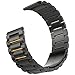 for Apple Watch Band 42mm Stainless Steel, iWatch Replacement Metal Link Bracelet for 42mm Apple Watch Series 3 2 1 with Double Button Butterfly Folding Clasp (Black)