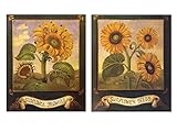 2 Garden Art Prints-Home/Kitchen Wall Decor Sunflowers