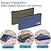Teskyer Pencil Case/Pen case/Pencil Pouch for Students, Zipper Stationery Bag for Pens and Pencils, Women's Small Makeup Pouch, Utility Zipper Cash Coin Bag-2 Pack, Blue and Green