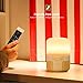 MYMAHDI Portable Wireless Bluetooth 4.0 Speaker and LED Light Lamp with Quality Sound, Touch Light Sensor, MP3 Player, Micro TF SD Card, AUX, USB, 4000mAh Battery-Bamboo Design