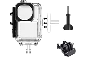 KETOPKIN Horizontal and Vertical Shooting Waterproof Case for DJI Osmo Action 3/Action 4/Action 5 Pro Camera,Underwater 45M/148FT Deep Diving Protective Shell Housing with Quick Release Mount