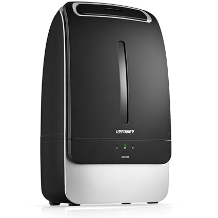 URPOWER Humidifier, 5 L Large Capacity Whisper-quiet Operation Cool Mist Ultrasonic Waterless Auto Shut-off