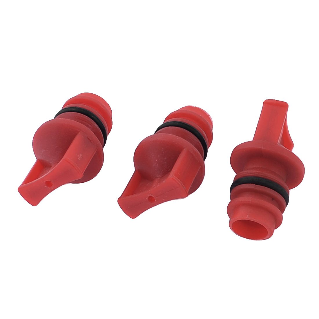 uxcell Air Compressor Spare Part 18mm Male Thread Plastic Oil Plug Red 3 Pcs