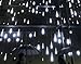 Lwind Meteor Shower Rain Lights,Twinkling Romantic Lights for Party, Wedding, Christmas, etc.11.8inch 8 Tubes (White)