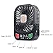 D-FantiX 4-inch Portable Fan 3 Speeds Mini USB Fan Rechargeable Desktop Fan Handheld Fan Battery Operated with LED Light (Black)