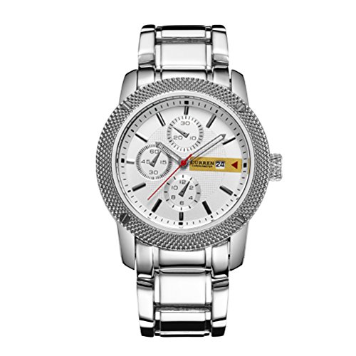 Reloj de Pulsera Redondo de Cuarzo Deportivo Curren 8069 con Reloj de Pulsera de Acero Inoxidable