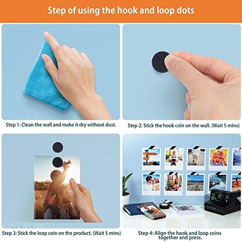 Vkey (500 Pair Sets 20mm Diameter Sticky Back Coins Hook & Loop Self Adhesive Dots Tapes (Black/3/4/500pairs) - Thumbnail 4