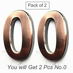 HopeWan 4in Mailbox Numbers #0, Self Adhesive House