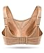 Wingslove Women's Full Coverage High Impact Wirefree Workout Non Padded Sports Bra Bounce Control (Nude,46C)