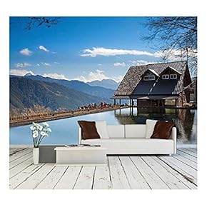 Snow Mountain Trailhead Huts, Taichung, Taiwan - Removable Wall Mural | Self-Adhesive Large Wallpaper - 66x96 inches