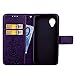 Nexus 5 Case,Gift_Source [Card Slot] [Kickstand Feature] Premium Vintage Emboss Flower PU Leather Wallet Case Folio Flip Case with Wrist Strap for LG Google Nexus 5 [Purple]