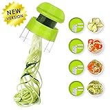 Sedhoom 4 in 1 Handheld Spiralizer Vegetable Slicer, Vegetable Spiralizer, Zucchini Spaghetti Maker, Zoodle Maker, Zucchini Spiralizer, Zucchini Noodle Maker