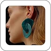 Iaceble Bohemian Acrylic Dangle Drop Earrings Large Acrylic Chain Earrings Green Acetate Earrings Resin Mottlied Earrings Acrylic Geometric Earrings Jewelry for Women