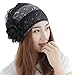 Qunson Womens Bling Flower Chemo Beanie Hat Cap for Cancer Patients