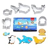 Not Only Cookie Cutters~Interact and Learn knowledge~Antarctic Rcosystem Sea Animals - Multi-purpose Food Grade Stainless Steel Marine Life Shape Biscuit Sandwich Fruit Bread Cutters - YookeeHome