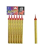 MENKIA Birthday Candles Cake Gold Candle, Party, Wedding, Bottle Service, Night Club, Mini Candles Smokeless 1 Pack (6 pcs)