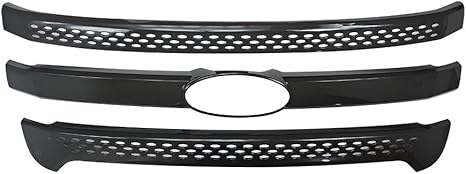 Amazon Com Ninte Grill Cover For 11 15 Ford Explorer Base Limited Xlt Chrome Gloss Black Grille Trims Not Fit Explorer Sport Automotive
