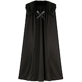 Encore Costumes Viking Lord Halloween Costume - Cloak Cape of Fur Adult Men Womens Vikings Sword Brown Cosplay Game, Black, Large