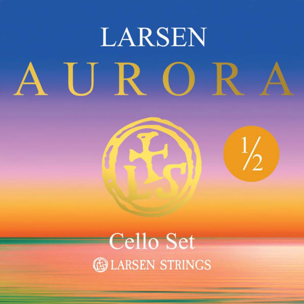 LARSEN STRINGS Aurora Cello Strings medium Set 1/2 Medium