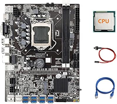 Oikabio B75 ETH Mining Motherboard 8XPCIE LGA1155 MSATA USB Adapter CPU