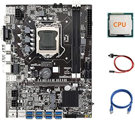 Oikabio B75 ETH Mining Motherboard 8XPCIE LGA1155 MSATA USB Adapter CPU